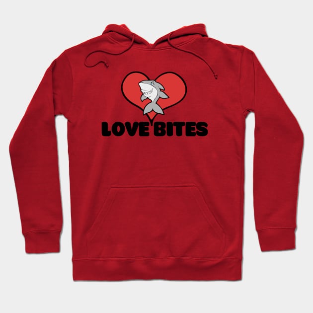 Loves bites shark Hoodie by bubbsnugg